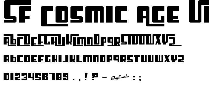 SF Cosmic Age Upright Bold font